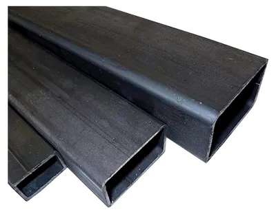 Produktbild von Rechteckrohr aus Stahl 50 x 20 x 2,0 mm in 1000 mm Länge +0/-3 mm Flachkantrohr ST37 schwarz roh