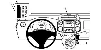 Produktbild von Brodit ProClip Fahrzeughalter 854210 - Winkelbefestigung, niedrig- NUR für manuelle Gangschaltung - Peugeot Partner 081/2-18, Citroen Berlingo Transport 08-18, Citroen Berlingo Family 08-18