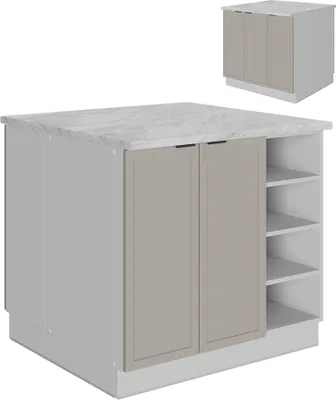 Produktbild von Kücheninsel Vicco Fame-Line GrauBeige 90 cm ohne Arbeitsplatte, Model 50562