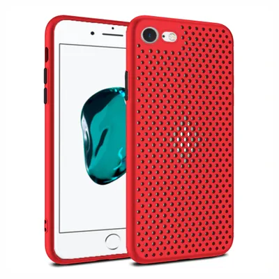 Immagine prodotto di Smartphonica Custodia in silicone per iPhone 7/8 Plus con fori - Rosso