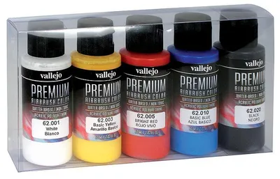 Produktbild von Vallejo 62.101, 60 ml, Schwarz, Blau, Rot, Weiß, Gelb, Matte, Flasche