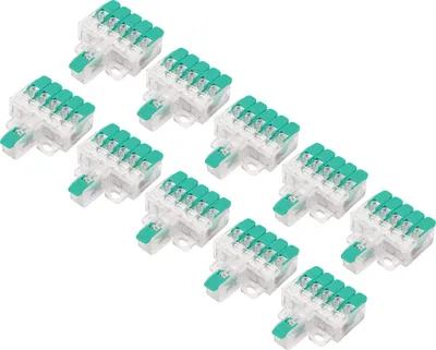 Produktbild von 10 Stück 1-in-5-Out-Elektro-Spleißverbinder, Schnellverdrahtungs-Spleißkabelverbinder, 41 A, 450 V