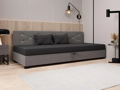 Obrázok produktu pre Čalúnená posteľ 100x195 MILEKA BIZ 2 - šedá / svetlo šedá