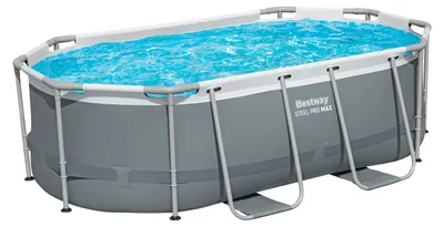 Produktbild von Steel Pro MAX™ Solo Pool ohne Zubehör 305 x 200 x 84 cm, grau, oval