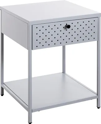 Produktbild von HAKU Konsole Nachtkonsole Beistelltisch grau - Metall, B/H/T: 40x53x40 cm