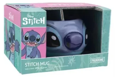 Obrázek produktu pro Paladone Stitch Shaped Mug, Samostarný, 0,45 l, Modrá, Keramický, Džbánek, Univerzální
