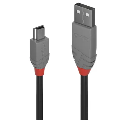 Produktbild von LINDY USB 2.0 Kabel Typ A/Mini-B Anthra Line M/M 1m