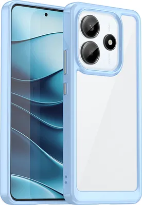 Produktbild von Schutzhülle für Xiaomi Redmi Note 14 5G Klar Rückseite Stoßfeste TPU Silikon Bumper Hülle Blau