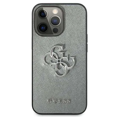 Obrázok produktu pre Guess Saffiano 4G Big Silver Logo - puzdro pre iPhone 13 Pro (sivé)