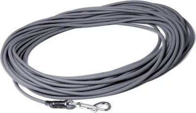 Produktbild von Mystique® Biothane Schleppleine rund 6mm Standard Karabiner grau 7,5m