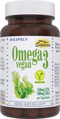 Produktbild von Espara Omega-3 Kapseln vegan, 60 Stück