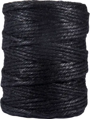 Produktbild von Jutegarn schwarz 6-fach Ø 6 mm 120 m