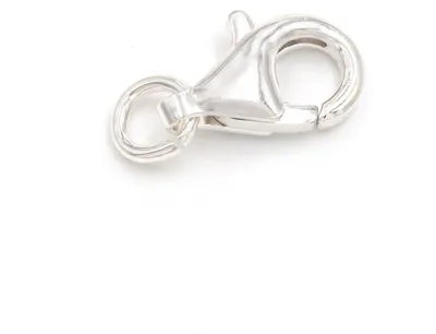 Produktbild von Vintageparts Karabinerverschluss 925er Sterling Silber Biegering 11mm 1 Stück