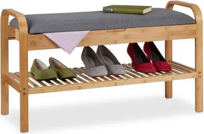 Imagen del producto de Banco para zapatos con asiento acolchado
