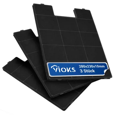 Produktbild von Aktivkohlefilter Set 3x passend wie Amica KF 17131 KF 17133 Filter für Abzugshaube