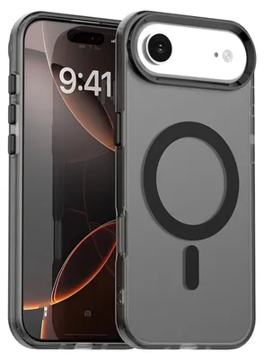Produktbild von Für Apple iPhone 17 Air Candy Design Magsafe PC Hybrid TPU Schutz Hülle Cover Schwarz