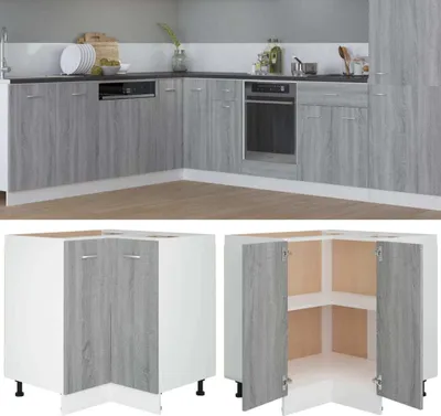Image de vidaXL Armoire de cuisine Lyon Gris Sonoma 75,5x75,5x81,5 cm Matériau dérivé du bois