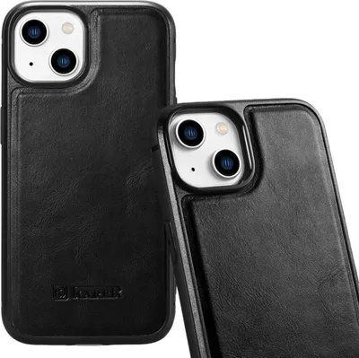 Obrázek produktu pro Icarer Case Kožené pouzdro s Magsafe pro Iphone 14+ Black