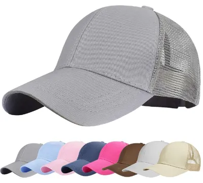 Immagine prodotto di Cappello da baseball da donna, rete traspirante, regolabile, grigio