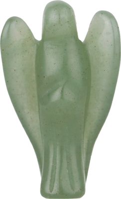 Morella Edelstein Aventurin Engel Glücksbringer Schutzengel zum Mitnehmen 3,5 cm in Samtbeutel