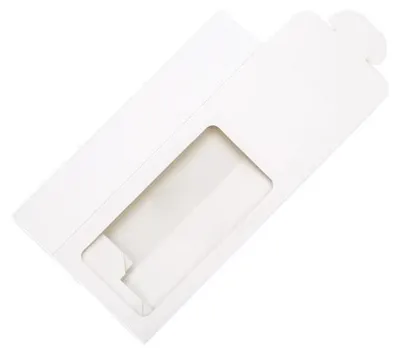 Produktbild von Pappschachteln mit Fenster 9x4.5x21.5cm Weiß (25 Stück) [FS338]