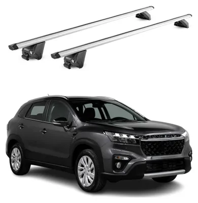 Zdjęcie produktu dla Bagażnik dachowy podstawowy do Suzuki S-Cross 2022-2025 100 kg aluminium srebrny 2 szt. ABE, Obraz wygenerowany przez AI