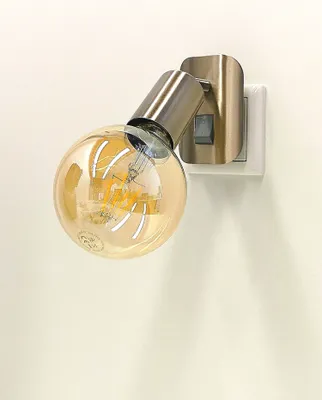 Produktbild von LED Steckerleuchte *ANNA* nickel matt mit 4 Watt GOLD Leuchtmittel 2500K