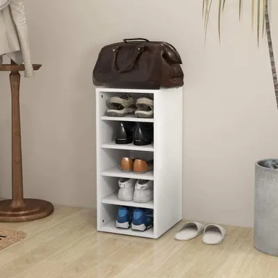 Produktbild von The Living Store Schuhschrank Weiß 31,5x35x70 cm Holzwerkstoff