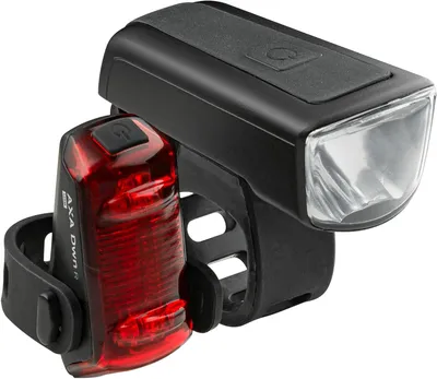 Imagen del producto de Kit de luces para bicicleta Dwn de 30 lúmenes – Recargable por USB – 11 horas de autonomía – Indicador de batería