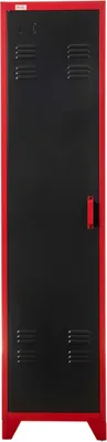 Image de Armoire en acier à une porte, modèle PETROW, rouge foncé/gris foncé