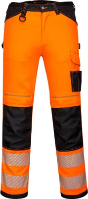Produktbild von Portwest PW340 PW3 Warnschutz-Arbeitshose Orange/Black Short Gr. 32