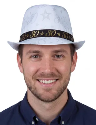 Immagine prodotto di Cappello da gangster bianco 30° compleanno Stile retrò