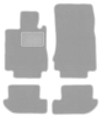 Image de Tapis de sol en moquette pour Mercedes CL W215 1999-2006 (coupé) – jeu 4 pièces, gris, sur mesure – Wielganizator OSLO