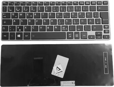 Zdjęcie produktu dla Klawiatura GERMAN Silver Frame Illumination, Trackpoint do Toshiba Portege Z30-B-142