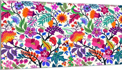 Produktbild von Herdabdeckplatte 90x52 Glaskeramikkochfeld Abdeckung Spritzschutz Glasplatte Deko Schneidebrett, Blumen Bunt