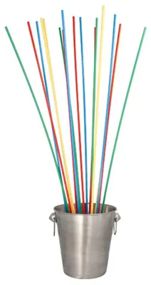 Produktbild von PAPSTAR Trinkhalme Maxi Papier, Ø 6 mm, 80 cm, farbig sortiert | Folie (50 Stück)