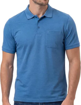 Produktbild von RAGMAN Basic Poloshirt Klassischer Look, Weiches Material mit leichtem Glanz, Vielseitig kombinierbar im Alltag