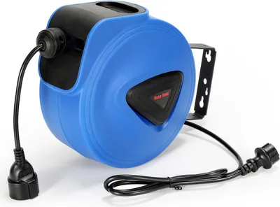 Produktbild von Peviasot Kabeltrommel Automatische 20M+1.5M Kabelaufroller IP44 Mit Ein-Stecker-Modell 250V mit Stopfunktion für Wandmontage Decken und Wandmontage Werkstatt