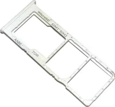 Produktbild von Dual Simkartenhalter und micro-SD Cad Fach für Samsung Galaxy A12, Original Ersatzteil, Weiss