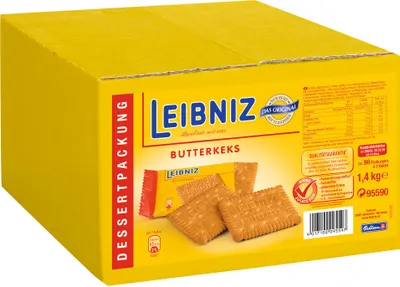 Image de Leibniz Biscuits au beurre, paquet de dessert 96 x 3, 1440 g,