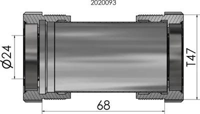 Produktbild von Plattenschaufel Elenden Fadenanpassung T47 Shimano externe 68 mm