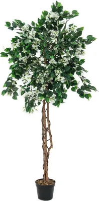 Produktbild von artplants.de Künstliche Bougainvillea, 1000 Blätter, weiß, 150cm - Kunstblumen - Deko Pflanze