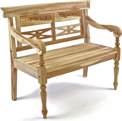 Produktbild von VCM 2-Sitzer Kinderbank Gartenbank | antik | hochwertig Teak Holz natur | Maße L. 80cm x B. 40cm x H. 64 cm