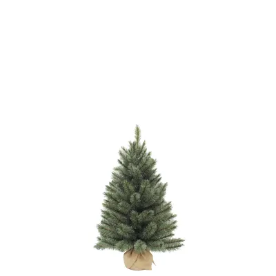 Productafbeelding van Triumph Tree Forest Frosted Kunstkerstboom H45 x D36 cm - Kunstboom in Jute Zak - Kunst Kerstboom voor Binnen - 61 Tips - Groen