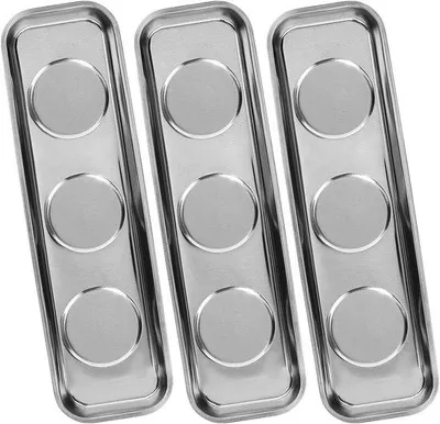Produktbild von Famanu Magnetische Werkzeugschale Set 3 Stück Rechteckig Edelstahl für Schrauben und Nägel