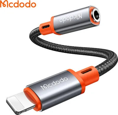Produktbild von Mcdodo CA-0790 Lightning-auf-DC3.5-Buchse DC-Audiokabeladapter Audiokabel Adapter, grau