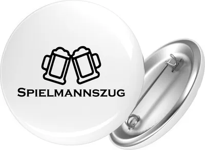 Produktbild von Huuraa Button Spielmannszug Schützenfest 25mm rund mit Sicherheitsnadel Ansteckbutton Geschenkidee