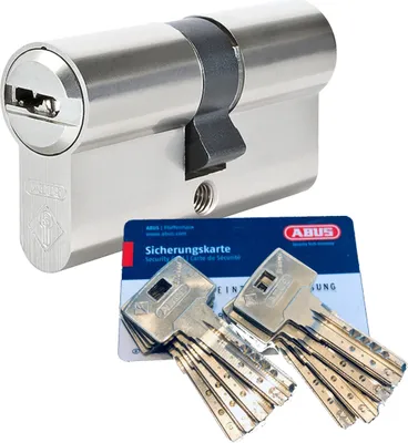 Produktbild von ABUS Bravus.2000 Doppelzylinder mit 8 Schlüssel, Länge (a/b) 30/30mm (c= 60mm) mit Sicherungskarte, Angriffswiderstandsklasse B, mit Not- u. Gefahrenfunktion