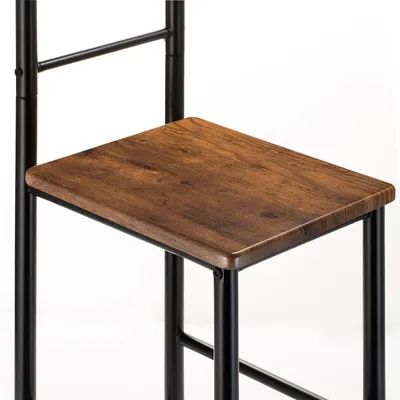 Produktbild von Herrendiener JIVO 2er-Set Stummer Diener Kleiderständer, Metallgestell schwarz und Ablage in Vintage, Garderobe mit Hosenbügel
