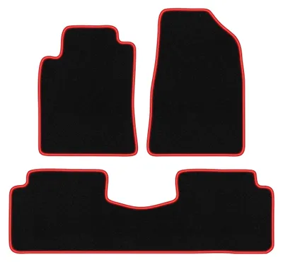 Productafbeelding van Velours automatten voor Toyota Camry V 1996-2001 (sedan) – 3-delig, zwart/rood, op maat – Wielganizator CARLUX